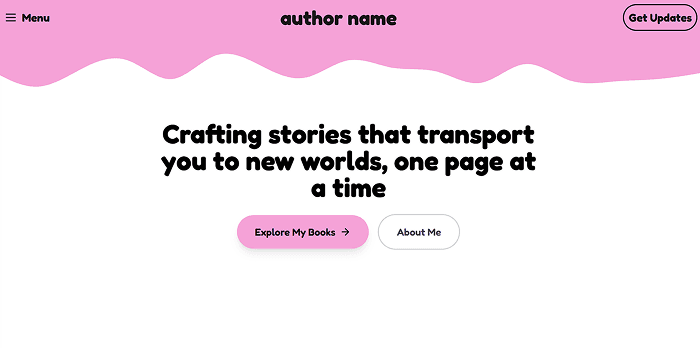 Classic author template screenshot