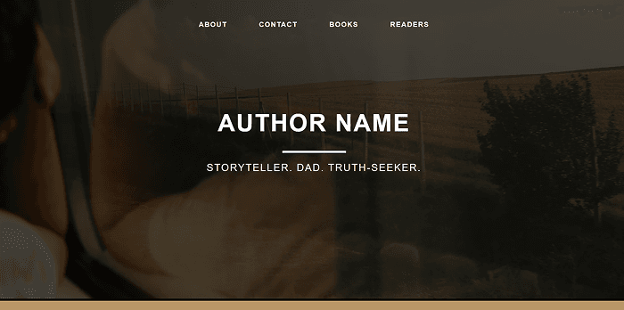 Modern author template screenshot